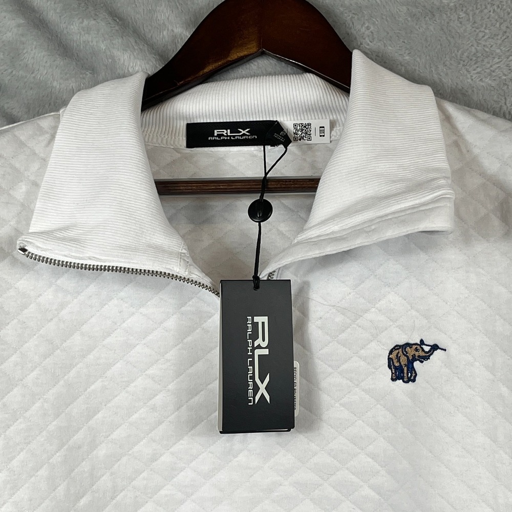 RLX Ralph Lauren Mens XL Quilted Pullover White Elephant Logo Golf NWT $188 Tag - Picture 2 of 16